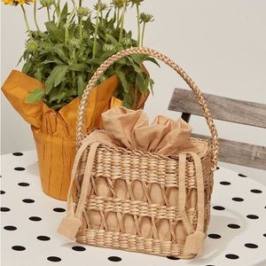 Reformation Open Weave Box Bag